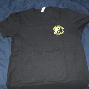Black T-Shirt with Yellow Logo